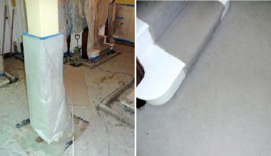 Removing defect screed
